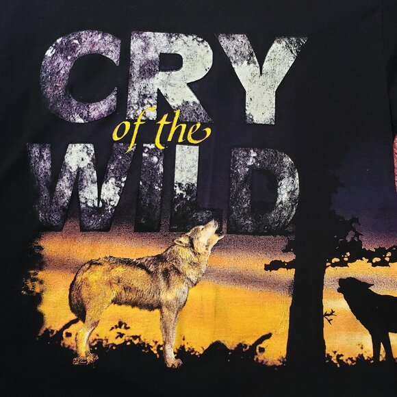 Vintage 90s Cry Of The Wild Wolves Shirt - Picture 1 of 5
